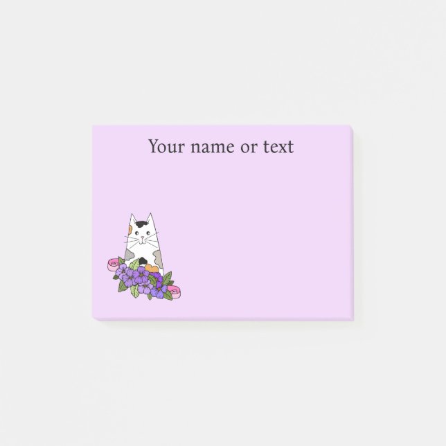 Calico Cat Cute Post-it Notes (Front)