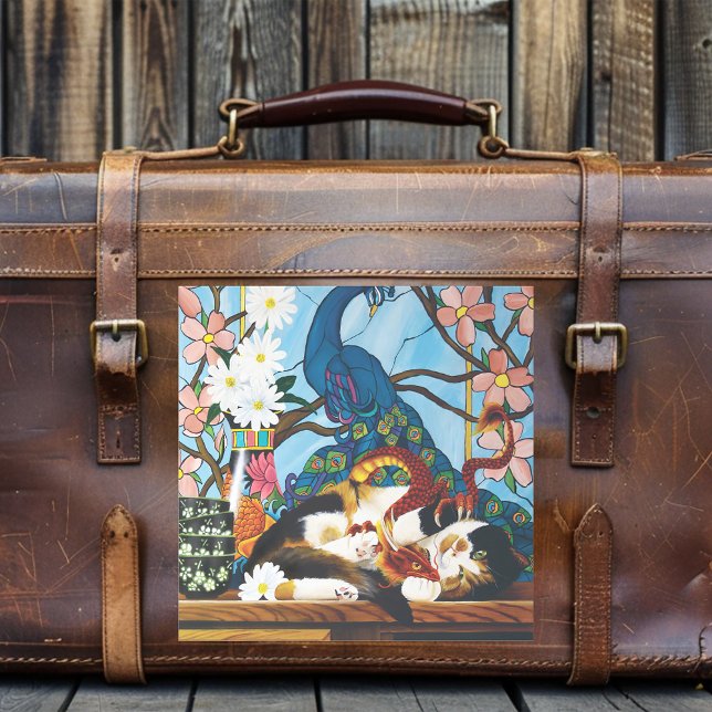 Calico Cat Dragon Red Sticker (Creator Uploaded)