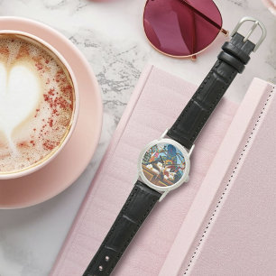 Calico Cat Dragon Red Watch