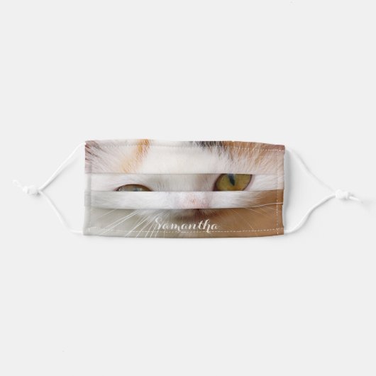 Calico Cat face mask cover (Front, Folded)