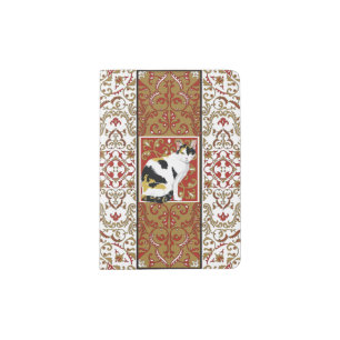 Calico Cat Fancy Graphic Design Personalized Passport Holder