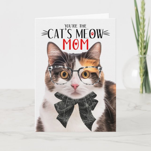 Calico Cat for Mom on Mother's Day Holiday Card (Front)