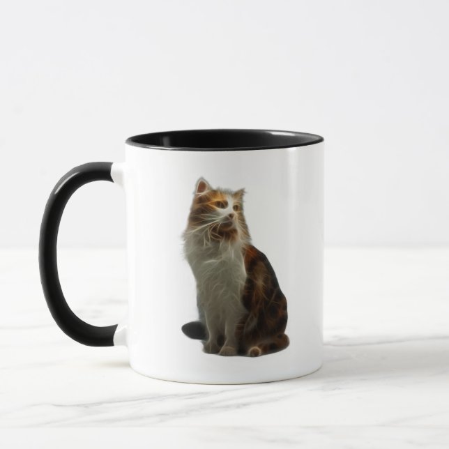 Calico Cat Fractal Mug (Left)
