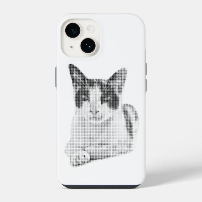 Calico Cat Halftone Iphone Case (Back)