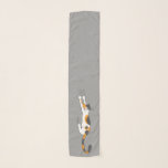 Calico Cat Hanging On Funny Cat Lover's Scarf<br><div class="desc">Complete your outfit with this fun feline fashion accessory. Crazy calico cat is hanging on to this cool scarf. Makes an original novelty gift for kitty lovers! Visit Jenn's Doodle World for more products featuring this calico cat design. ©Jenn Inashvili</div>