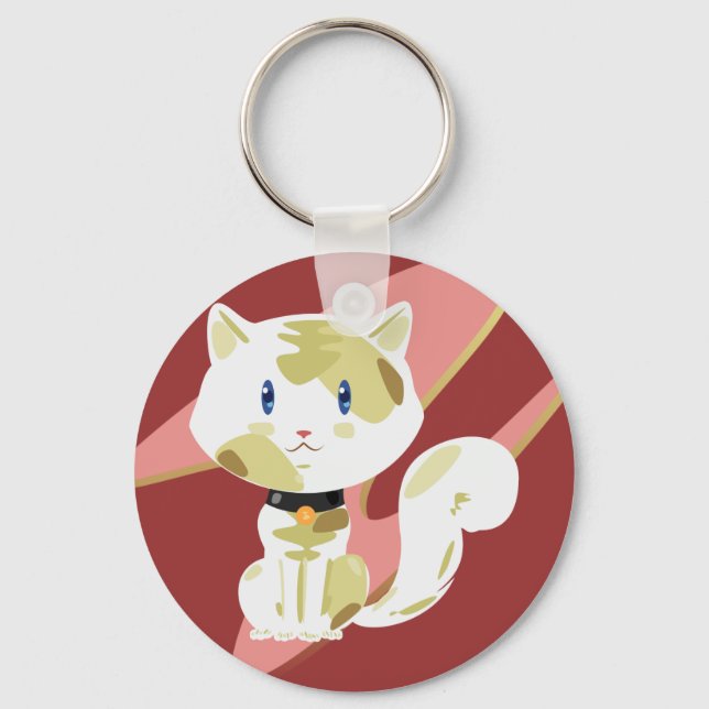 Calico Cat Keychain (Front)