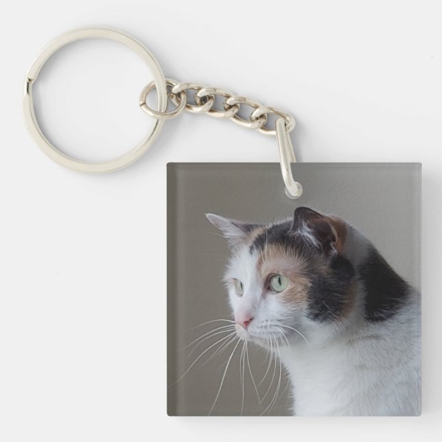 Calico cat keychain (Front)