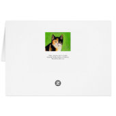 Calico cat kitten art fun cute original drawing cards (Back Horizontal)