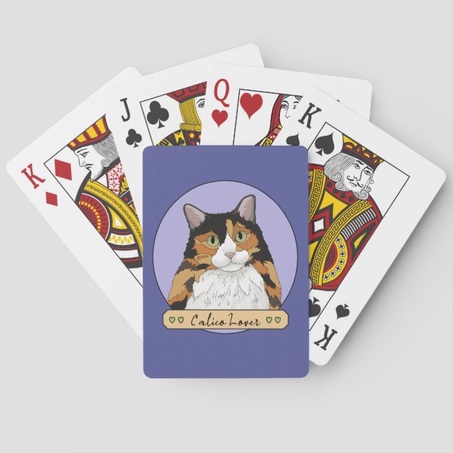 Calico Cat Lover Poker Cards (Back)