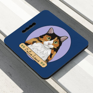 Calico Cat Lover Seat Cushion
