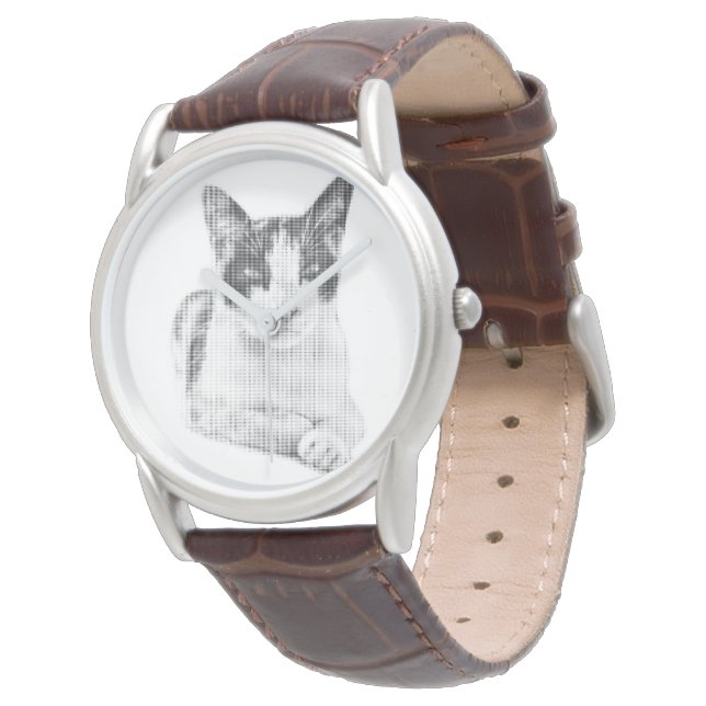 Calico Cat Minimal Halftone Watch (Angled)