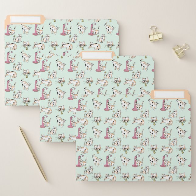 Calico Cat Mousepad File Folder (Set)