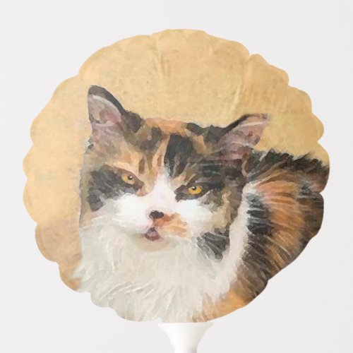 Calico Cat Painting _ Cute Original Cat Art Balloon