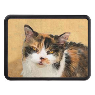 Calico Cat Painting - Cute Original Cat Art Hitch Cover