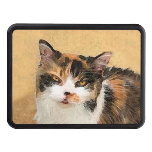 Calico Cat Painting _ Cute Original Cat Art Hitch Cover