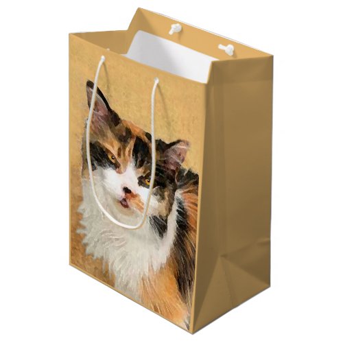 Calico Cat Painting _ Cute Original Cat Art Medium Gift Bag