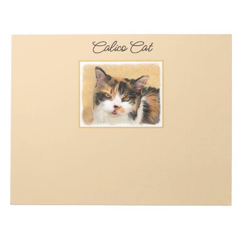 Calico Cat Painting _ Cute Original Cat Art Notepad