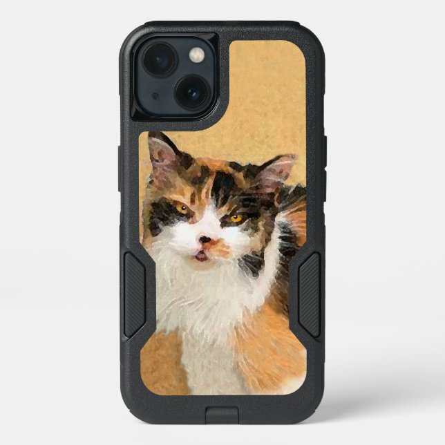 Calico Cat Painting - Cute Original Cat Art Otterbox iPhone Case (Back)