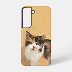 Calico Cat Painting - Cute Original Cat Art Samsung Galaxy S22 Case