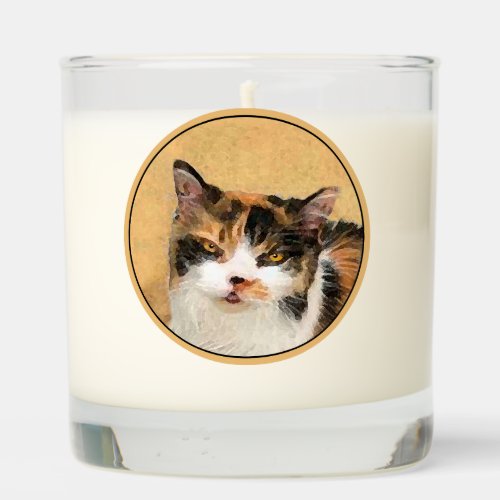 Calico Cat Painting _ Cute Original Cat Art Scented Candle