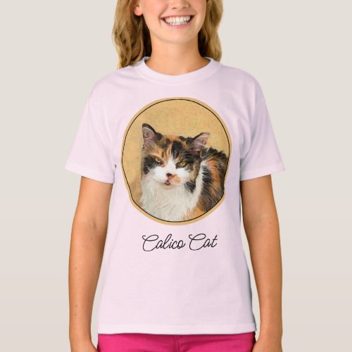 Calico Cat Painting _ Cute Original Cat Art T_Shir T_Shirt