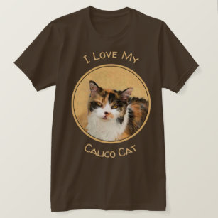 Calico Cat Painting - Cute Original Cat Art T-Shirt