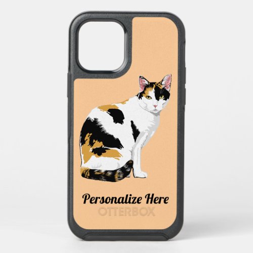Calico Cat Personalized OtterBox Symmetry iPhone 12 Case