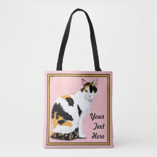 Calico Cat Personalized Tote Bag
