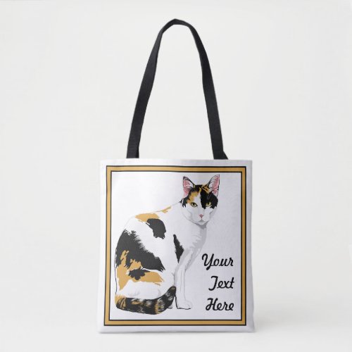 Calico Cat Personalized Tote Bag