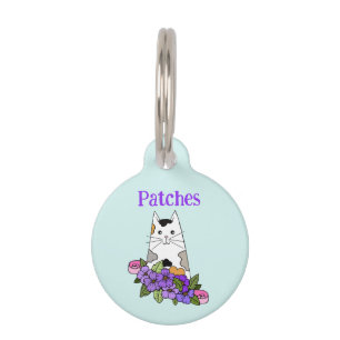Calico Cat Pet ID Tag