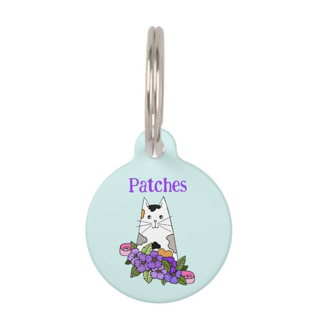 Calico Cat  Pet ID Tag (Front)