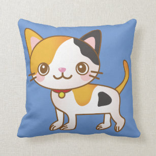 calico cat pillow