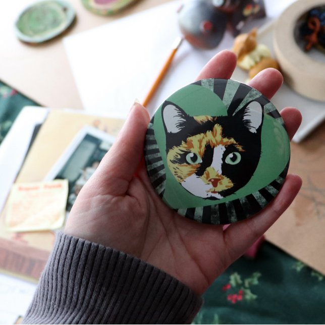 Calico Cat Pinback Button (Creator Uploaded)
