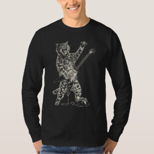 Calico Cat Playing Guitar Music Inspired T-Shirt