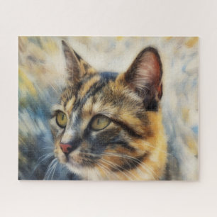 Calico Cat Pretty Cat Art Big Puzzle