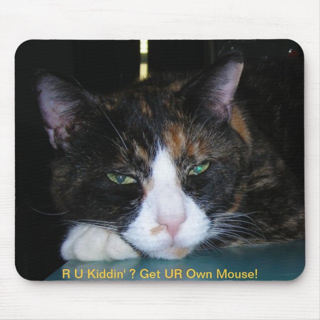 Calico Cat, R U Kiddin' ? Mousepad (Front)