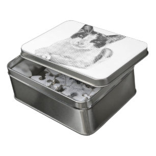 Calico Cat Retro Halftone Jigsaw Puzzle