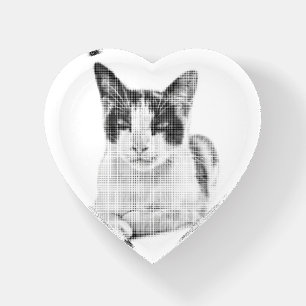 Calico Cat Retro Halftone Paperweight