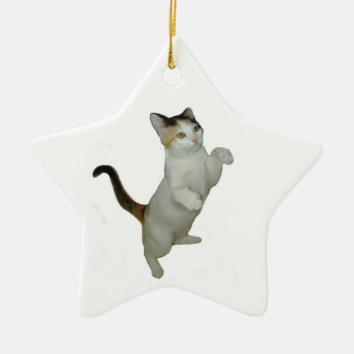 Calico Cat Sit Up Ornament