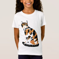 Calico cat sitting T-Shirt