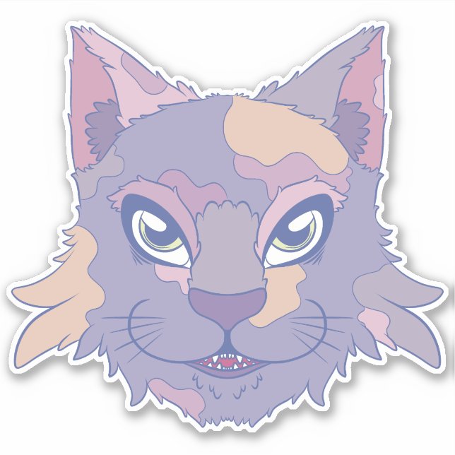 Calico Cat Sticker (Front)