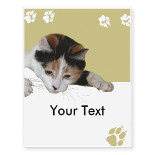 Calico Cat Temporary Tattoos