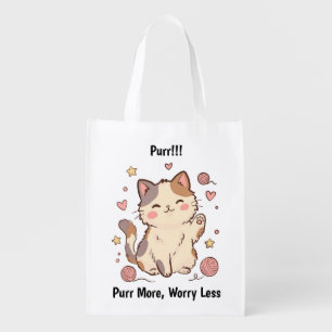 Calico Cat Tote Bag – Purr More, Worry Less