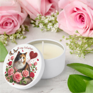 Calico Cat Valentine's Day Wax Candle Favor Mini Candle Favors