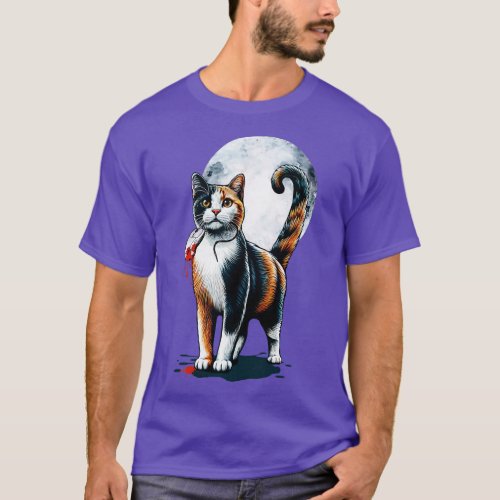 Calico Cat vs Mouse Purfect hunter in the Digital  T_Shirt