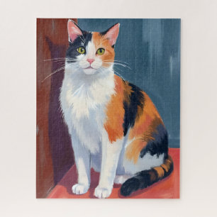 Calico Cat   Watercolor Kitten Cat Pet Painting Jigsaw Puzzle