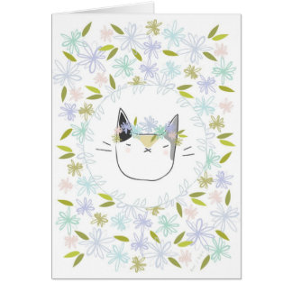 Calico Cat with Wildflowers Cards