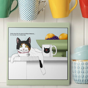 Calico Catitude Cat Kitchen Ceramic Tile