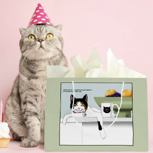 Calico Catitude Cat Kitchen Large Gift Bag