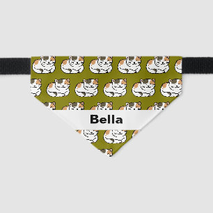 calico cats in khaki (pet name) pet bandana collar